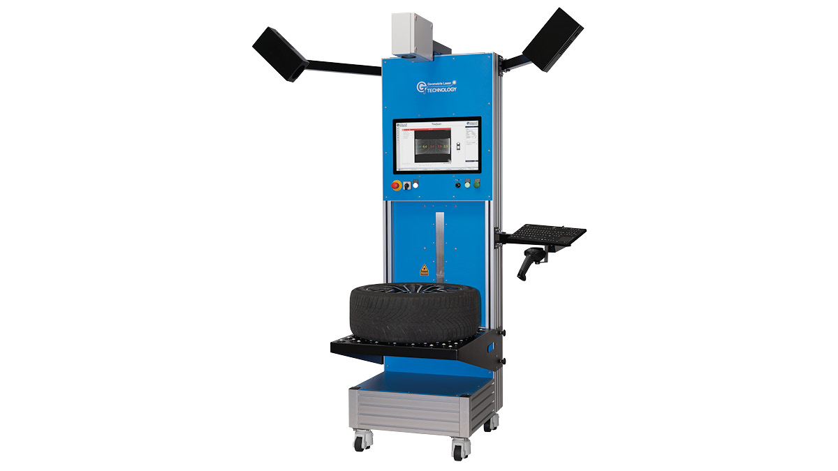 GL Technology - Tire Scan Station mit einem Einzelreifen